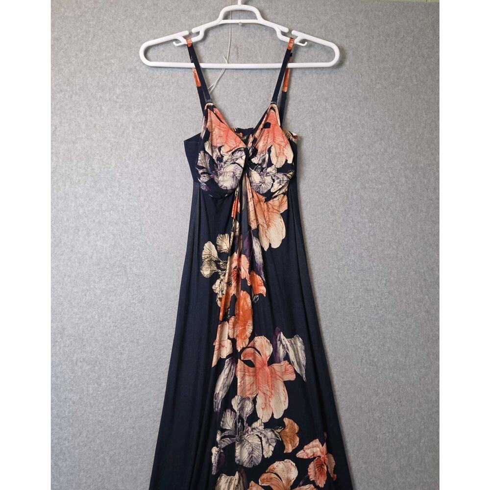 Tommy Bahama Blue Orchid Rua Sleeveless Twist Front Maxi Dress Women's M Stretch - Picture 2 of 11